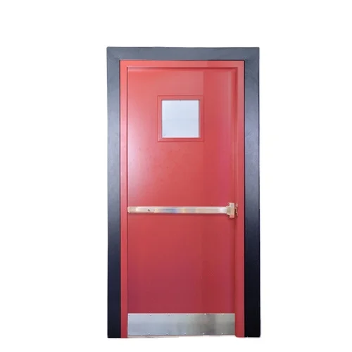 
CE, CCC Listed 90 minute cheap fire rated exit door with panic bar 