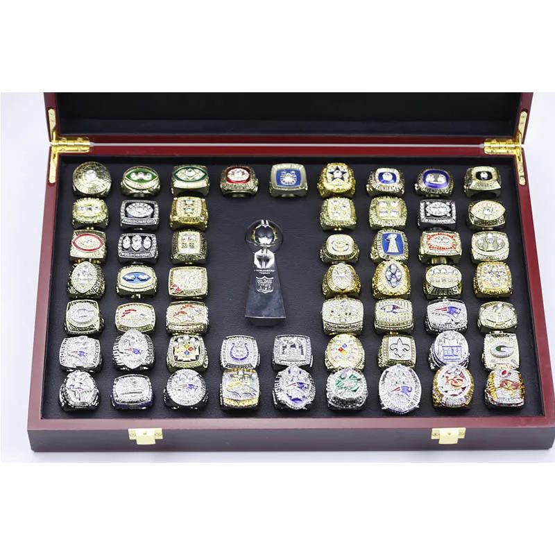 

FREE SHIPPING 1966-2020 55pcs championship rings set big NFL football championship rings for men