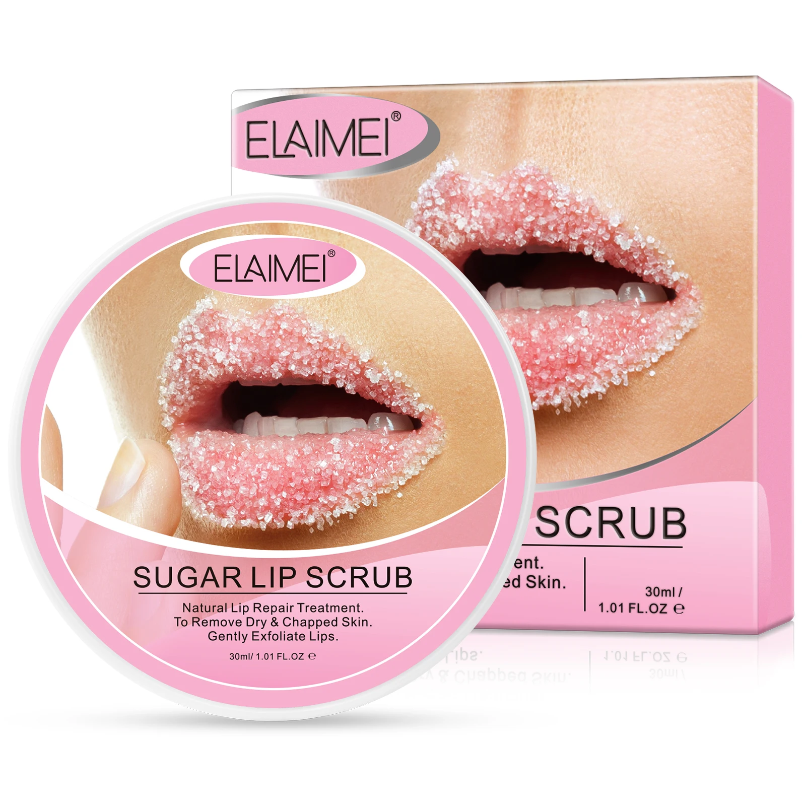

ELAIMEI Private Label Low MOQ Lip Care Scrub Sugar Lipscrub Exfoliating De Labios Lip Nourishing Dry Peeling Cream Lip Scrub