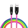 5V 2.1A Colorful Cable Rainbow Fabric USB Data Cable Promotion Gift for iPhone for Type C forMicro Customize Logo