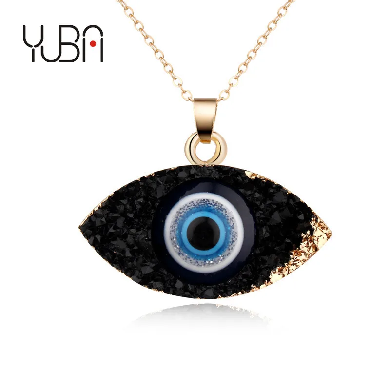 

Hesiod Eye Pendant Necklace Natural Stone Resin Necklace