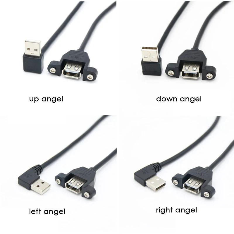 Custom Screw Locking Male To Female Panel Mount Usb Extension Cable ...