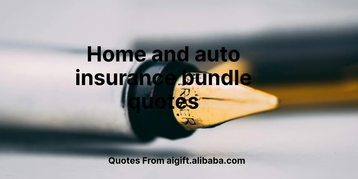 home and auto insurance bundle quotes