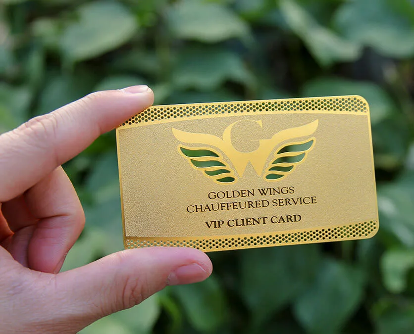 

DU Gold Shiny stainless Steel Metal Cards, Cmyk color or pantone color