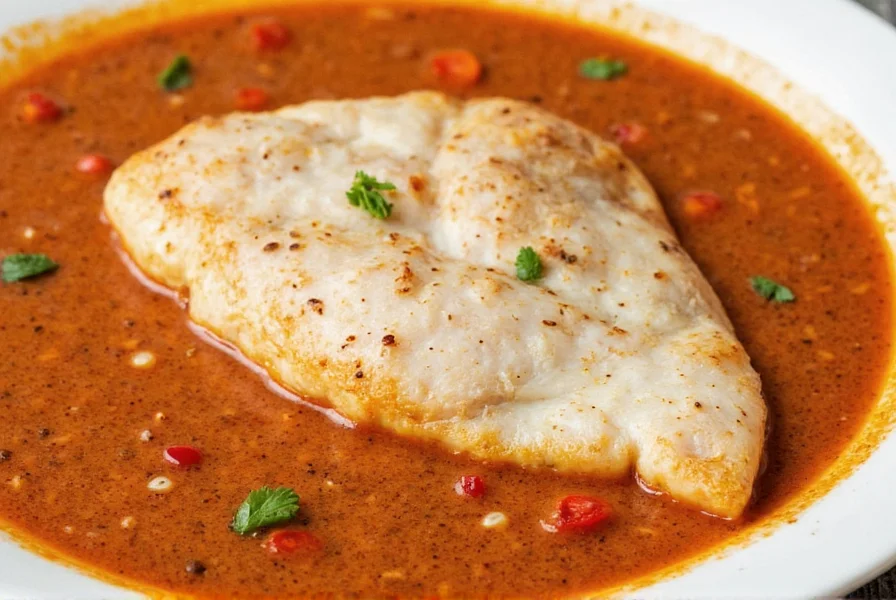 Tilapia fish on a plate with various spices