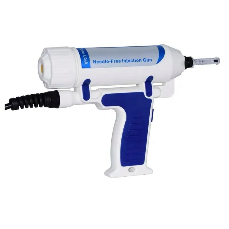 

Mesotherapy Injector Hight Pressure Device Gun Meso hyaluronic pen, White and blue
