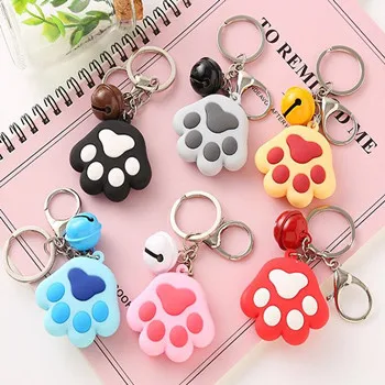 

Mixed Cute Dog Claw Key chains For Women Girls Handmade Silicone Charms Pendants Keying For Bag Car Accessories Jewelry