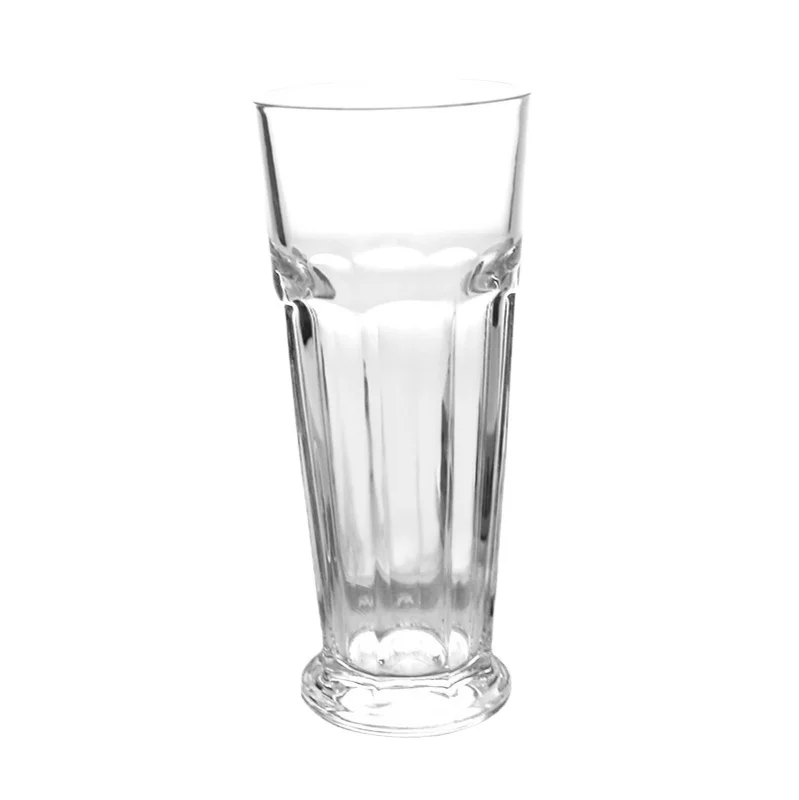 

High Quality Transparent Clear Large 16oz Can Shaped Containers Bamboo Lid Cola Beer Glass Cup with Straw