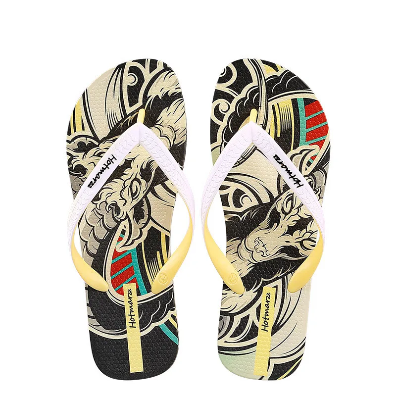 

Hotmarzz flip flops men wholesale luxury summer slippers beach pvc sandals outdoor antiskid beach OEM Slipper customization