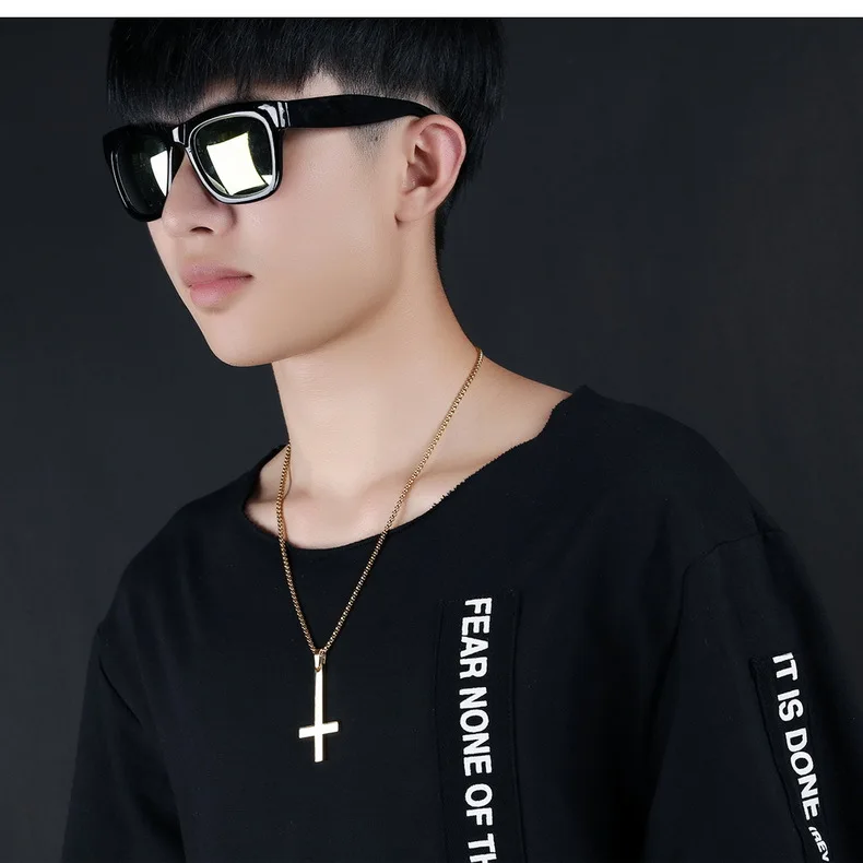 

Stainless Steel Geometric Cross Shape Pendant Personality Accessories Wholesale For Men