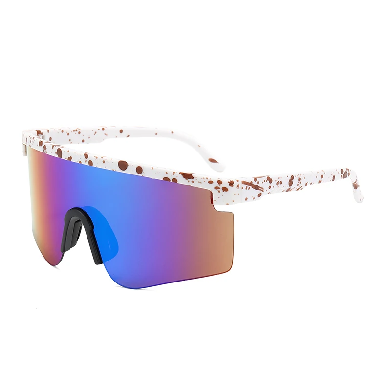 

EESER Windproof sports Sunglasses 2021 Viper Fashion Sport Sunglass for Men one piece lens custom shades