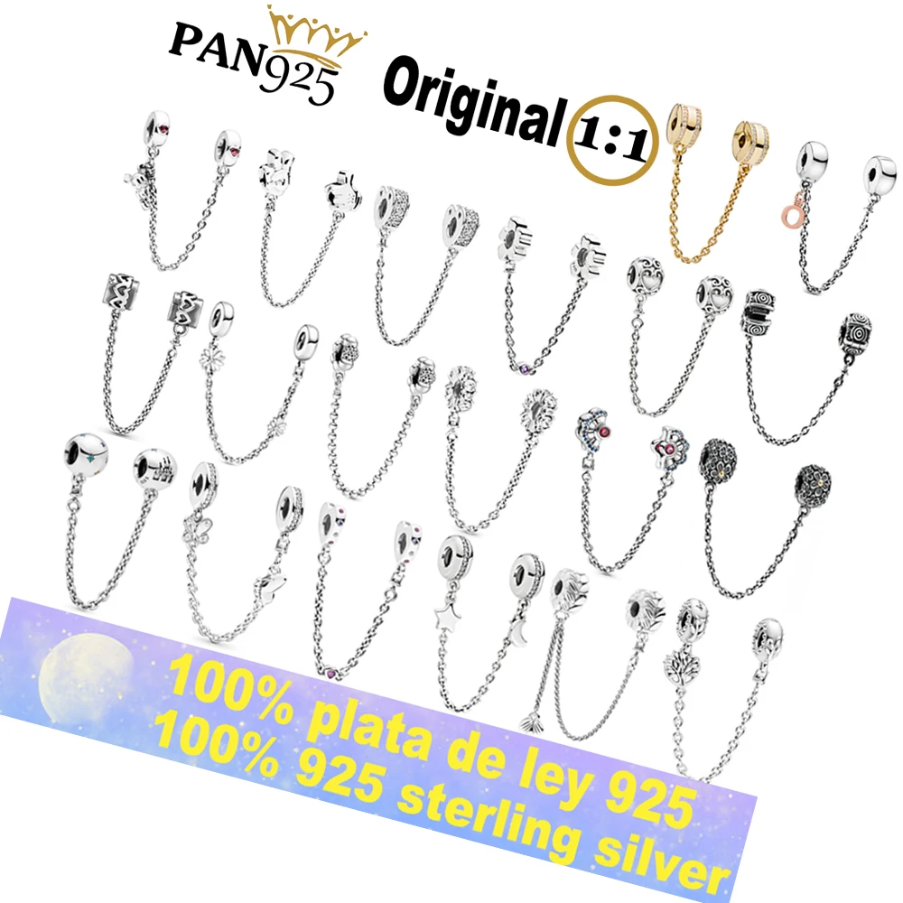

Aql02 2021 High Quality 925 Sterling Silver Jewelry Accessory Fit Pandoraer Bracelet DIY Safety Chain, Free Shipping At Wholesal