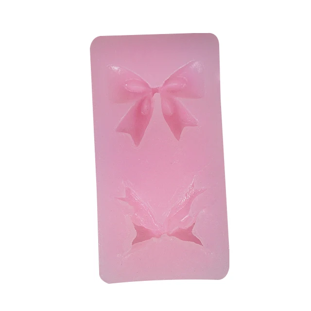 

3d large bowknot bow shaped silicone fondant cake resin mold DIY handmade dekoration, Pink