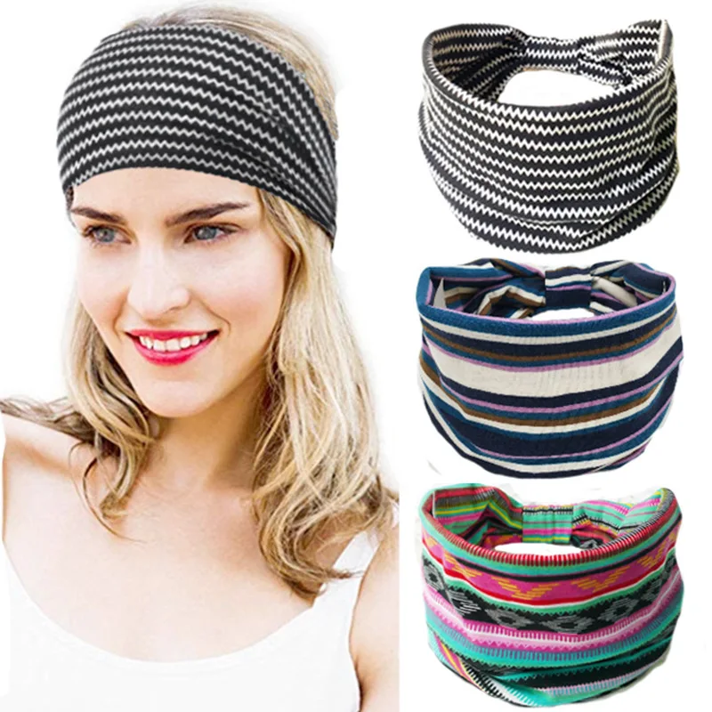 

1PC Headwear Yoga Run Bandage Bands Headbands Wide HeadwrapCotton Women Headpiece Stretch Hot Sale Turban Hair Accessories