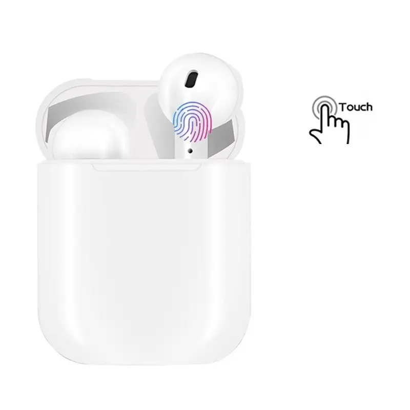 

Accessories mobile earbuds i11 TWS touch control wireless running earphones, White,pink