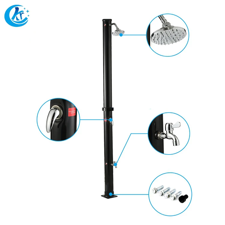 20l Round Outdoor Solar Shower For Swimming Pool And Garden With Foot