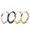 MECYLIFE High Polished Simple Round Hoop Earrings Jewelry Multi Size Stainless Steel Earings