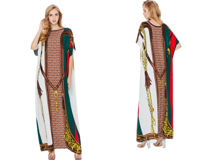 

2021 New Summer Middle East National ethnic Robe soft fashion women islamic clothing Kaftan moroccan Muslim Dress