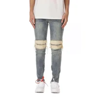 

DiZNEW Men's New Arrivals OEM skinny distressed patch jeans men denim wholesale