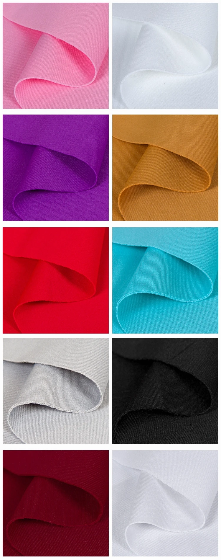 94 Polyester 6spandex Custom Dyed Scuba Knitting Fabric For Garment