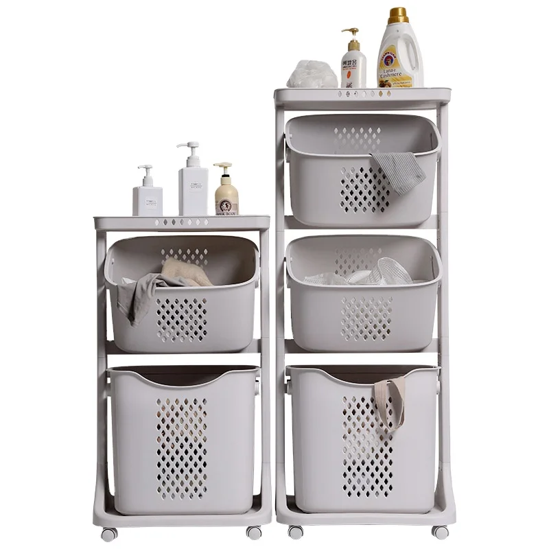 

Plastic Clothes Organizer Clothes Storage Basket bathroom laundry basket with wheels