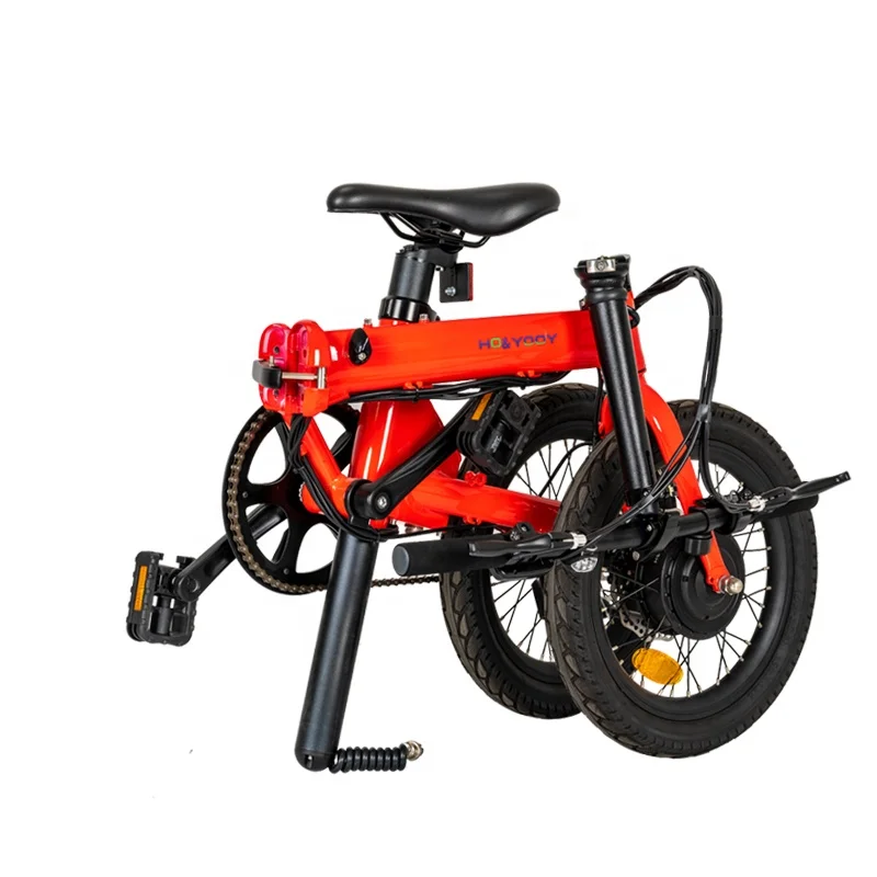 

wuxing 250 watt 16inch red small vintage electric bike with foldable aluminum alloy frame, White, blue, black