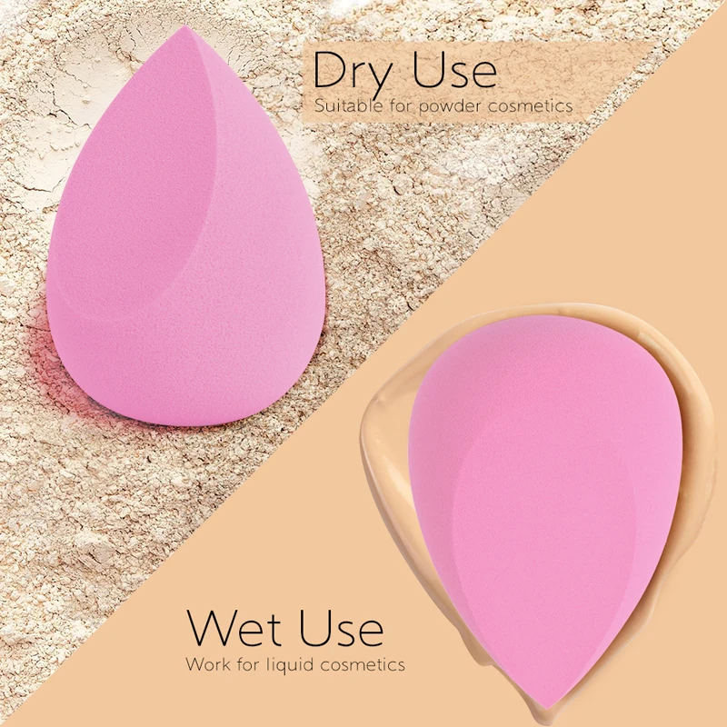 

Wholesale Private Label Custom Waterdrop Makeup Blender Sponge Soft Cosmetic Makeup Sponge Puff, Rose red, pink, black and etc