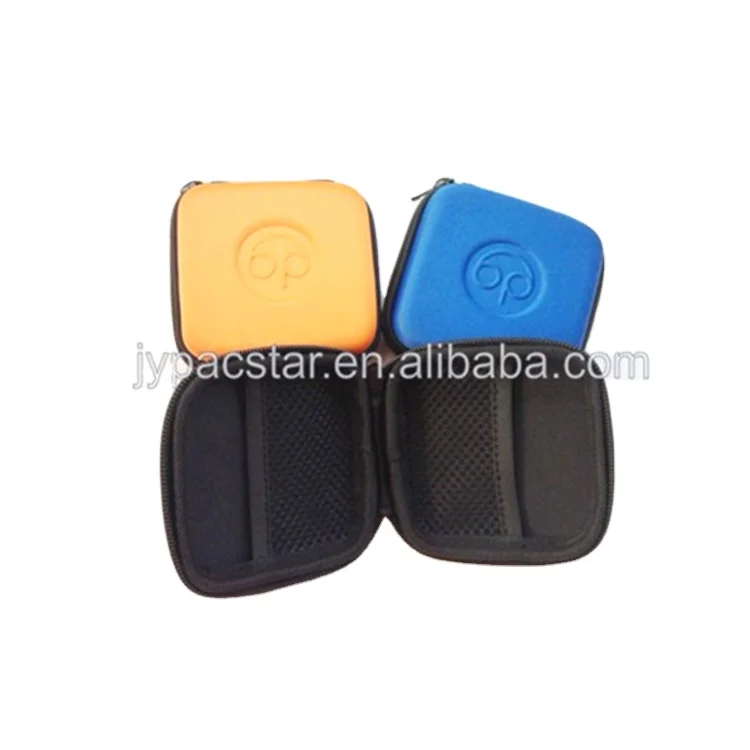 

Zipper closure knitted fabric surface customized logo eva earphone case