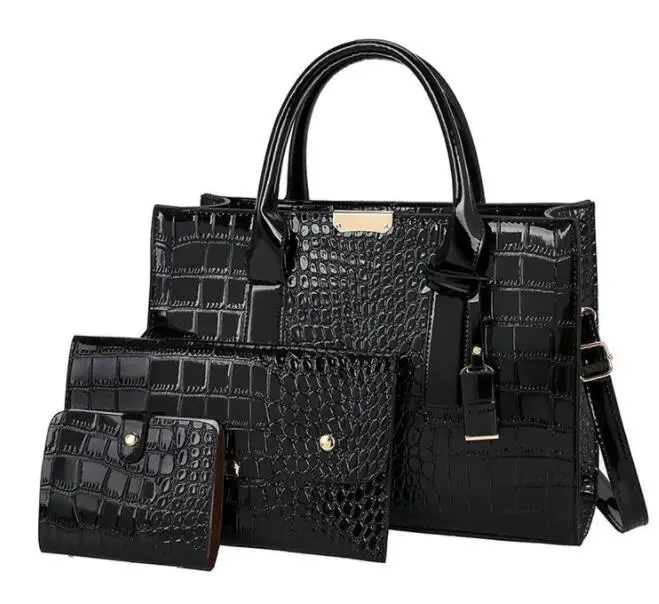 

Wholesale Custom PU Luxury Ladies Fashion Handbags Set Tote Bags 3 in 1 Designers Shoulder Handbag Leather Women Bags