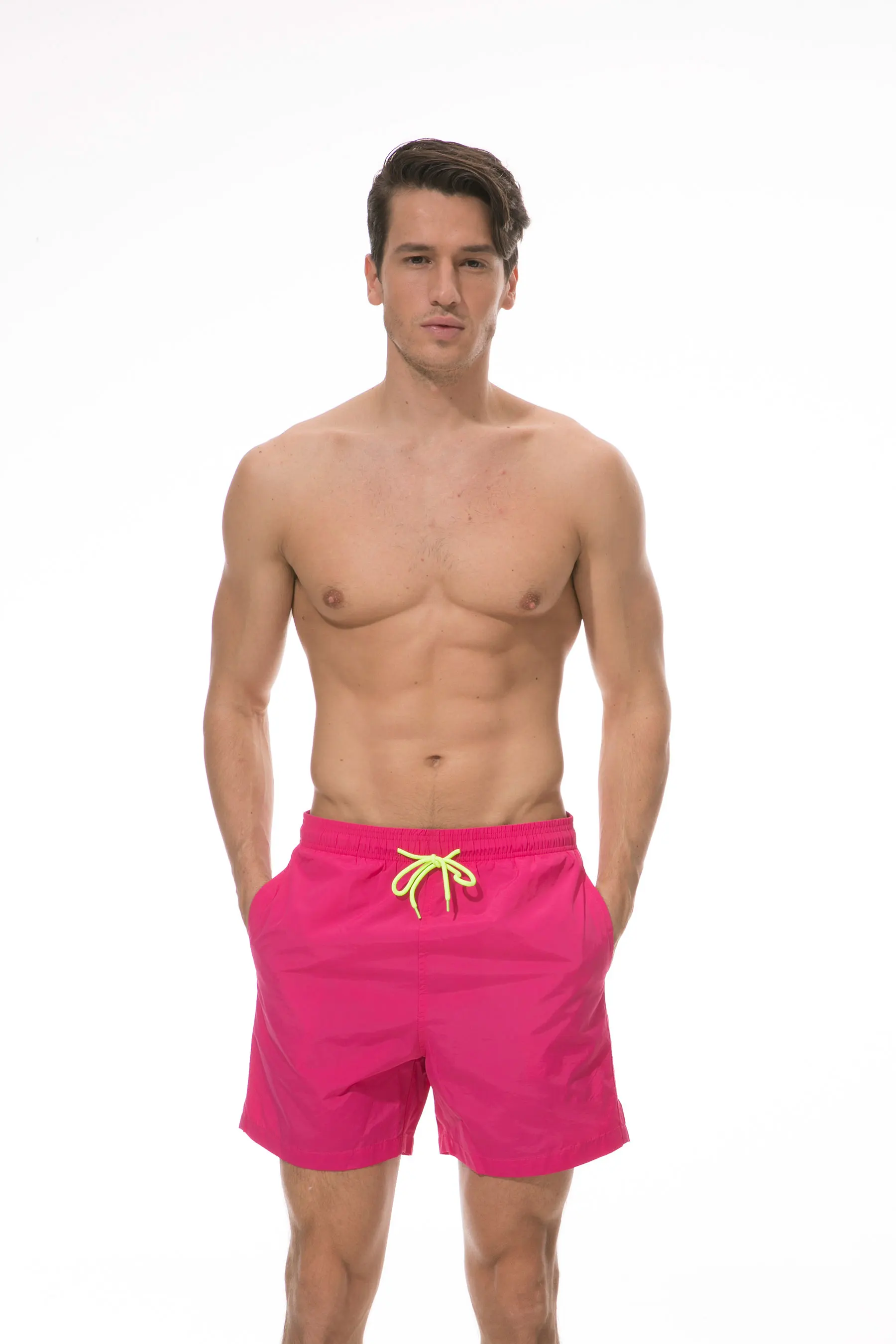 Custom Logo Men Beach Swim Shorts Men Plain Swim Trunks Men Swimwear