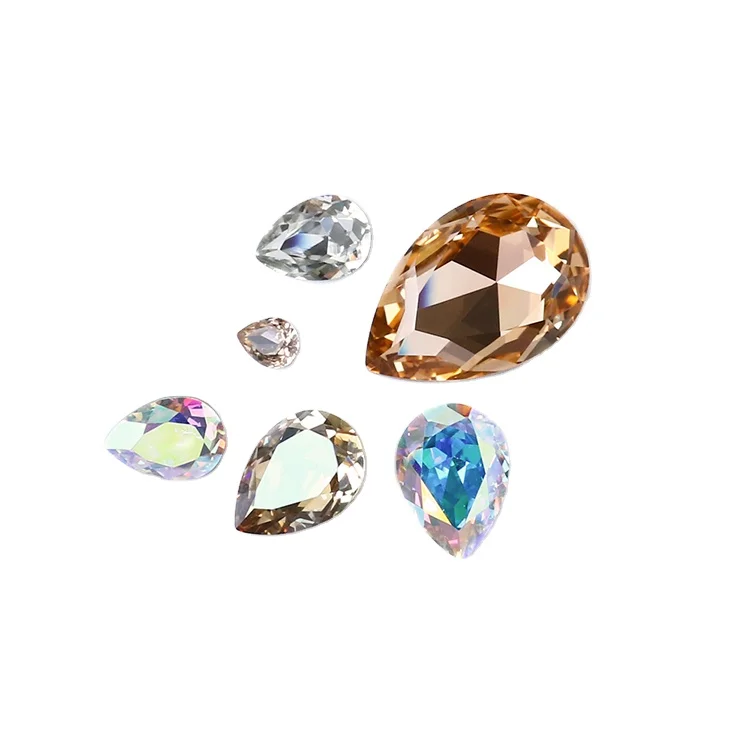 Dongzhou Crystal Fancy Stone Drop Shape K9 Rhinestones Wholesale Loose Crystal Beads for Jewelry Nail Art Diy Accessories