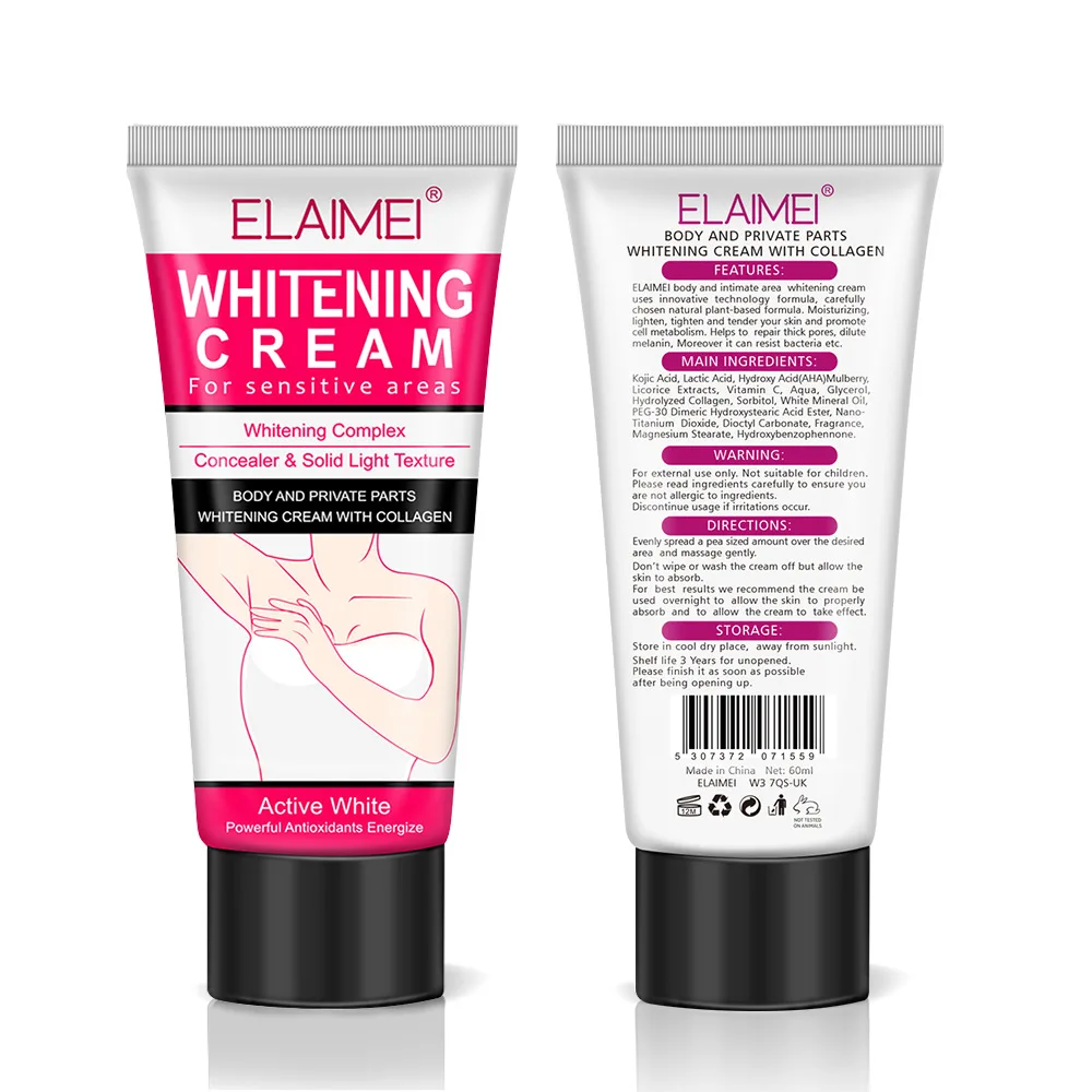 

OEM/ODM Organic Armpit Whitening Cream Whitening Cream For Sensitive Areas Private Part Instant Bleaching Cream For Skin