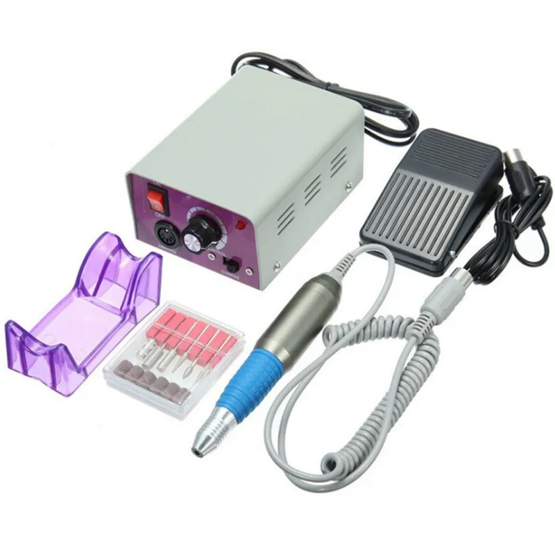 

25000RPM Manicure Machine Nail Art Electric Nail Drill Equipment Pedicure Machine stainless steel for Manicure, Purple