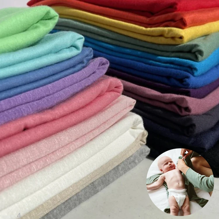 

100 Percent Organic Wholesale Factory Price Roll Trade 40s Bamboo Spandex Multiple Colors Customized Bamboo Fabric For Garment