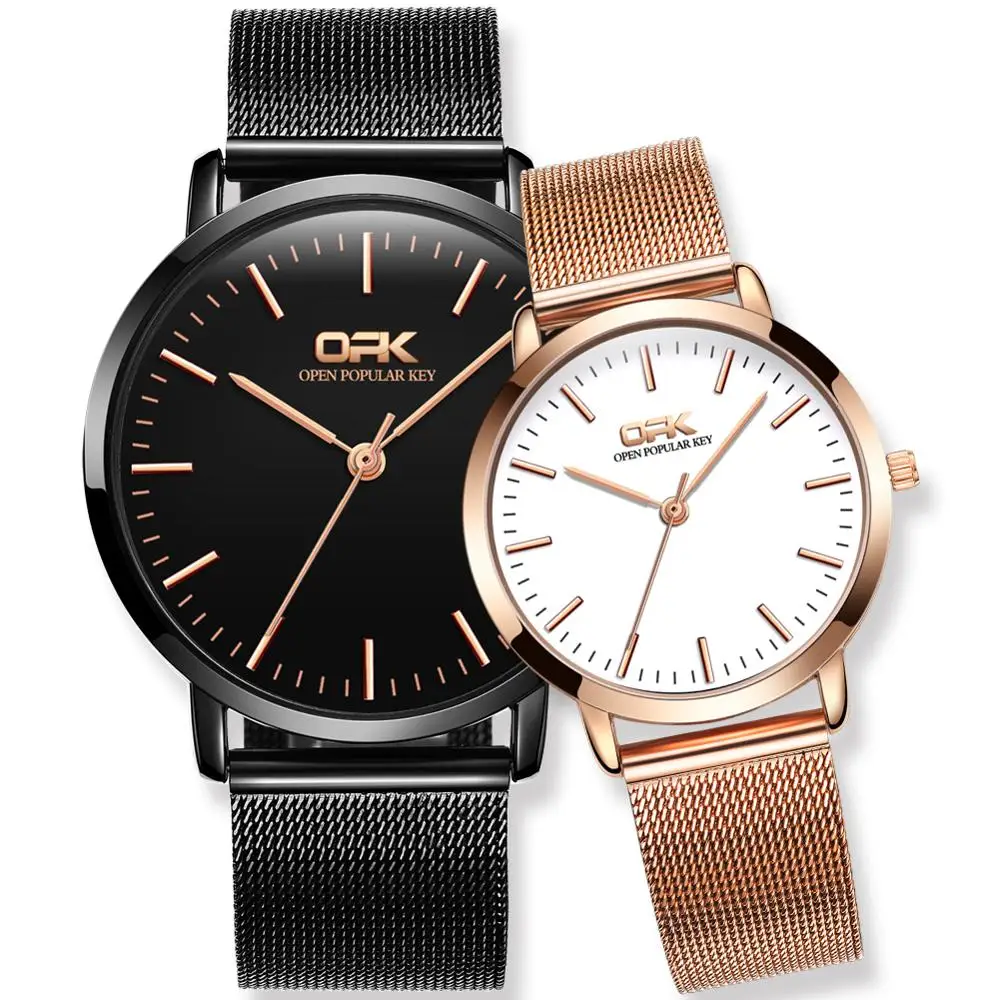 

Men and women ultra-thin waterproof watch casual Korean version of the trend simple calendar pair of lettering couple watches