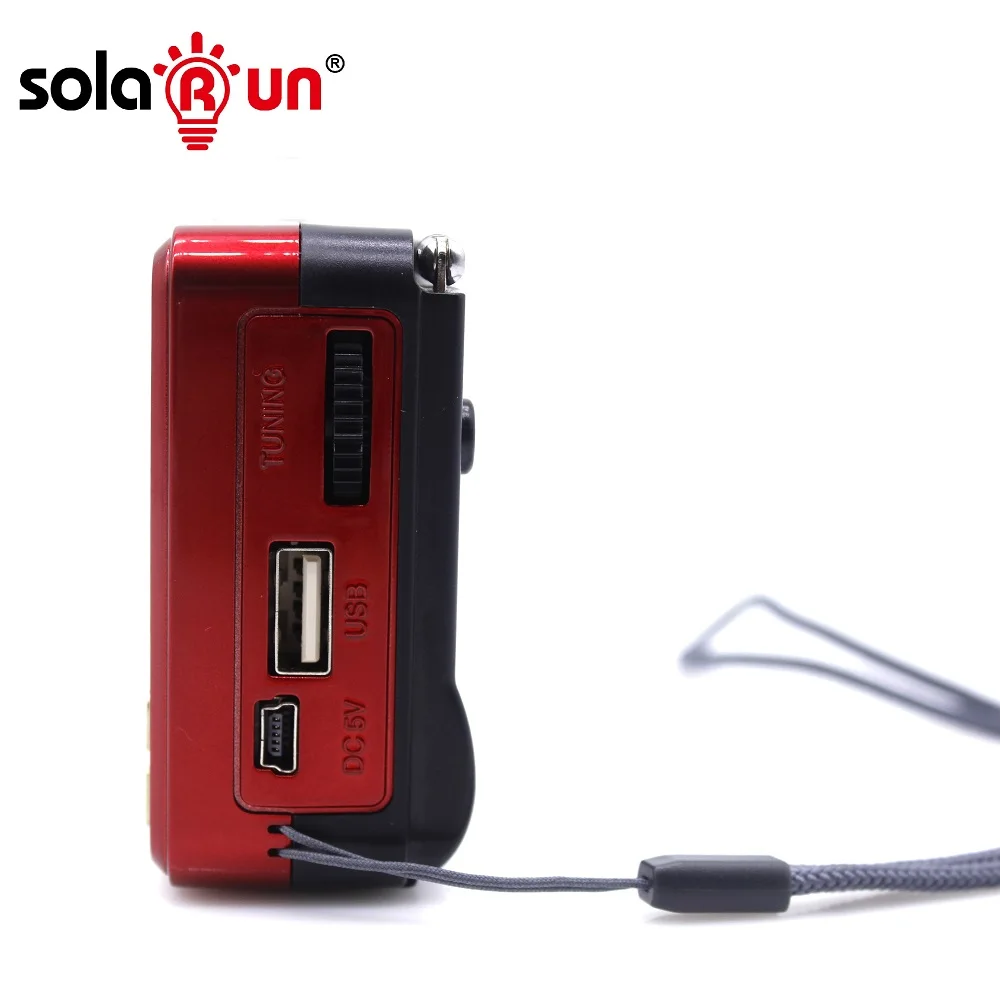 Solar Run Fm Am Sw Multifunctional Radio Rechargeable And Replaceable