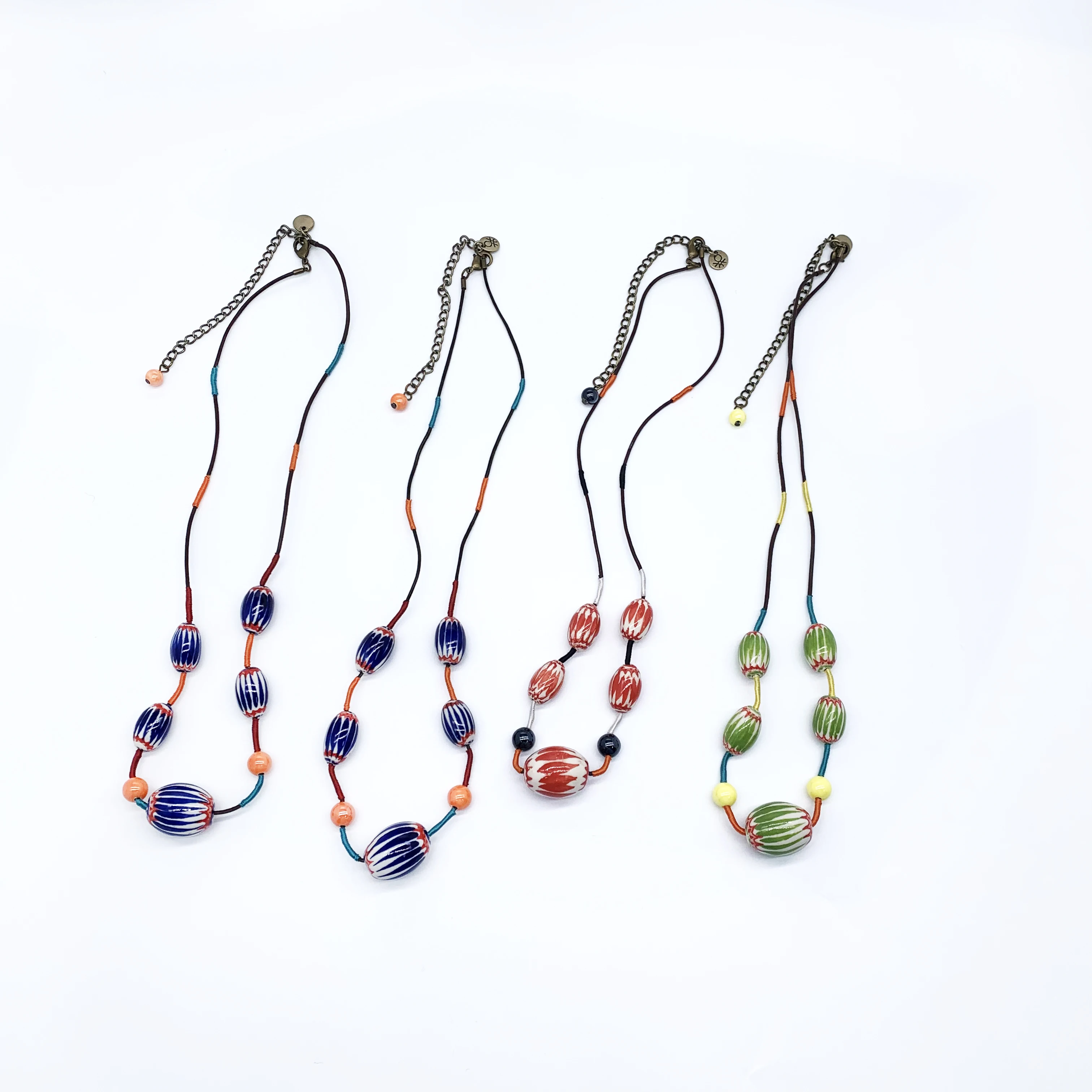 

woman fashion wholesales necklace ceramic bead set necklace costume jewlery
