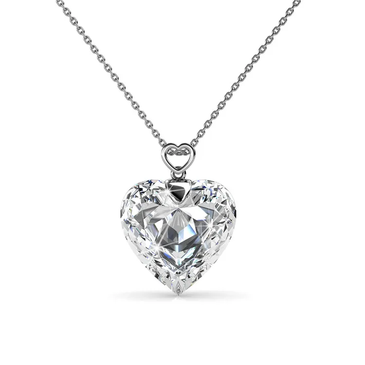 Destiny Jewellery Fashion Cheery Heart Pendant necklace with 18K Gold Plated necklace crystal from Swarovski