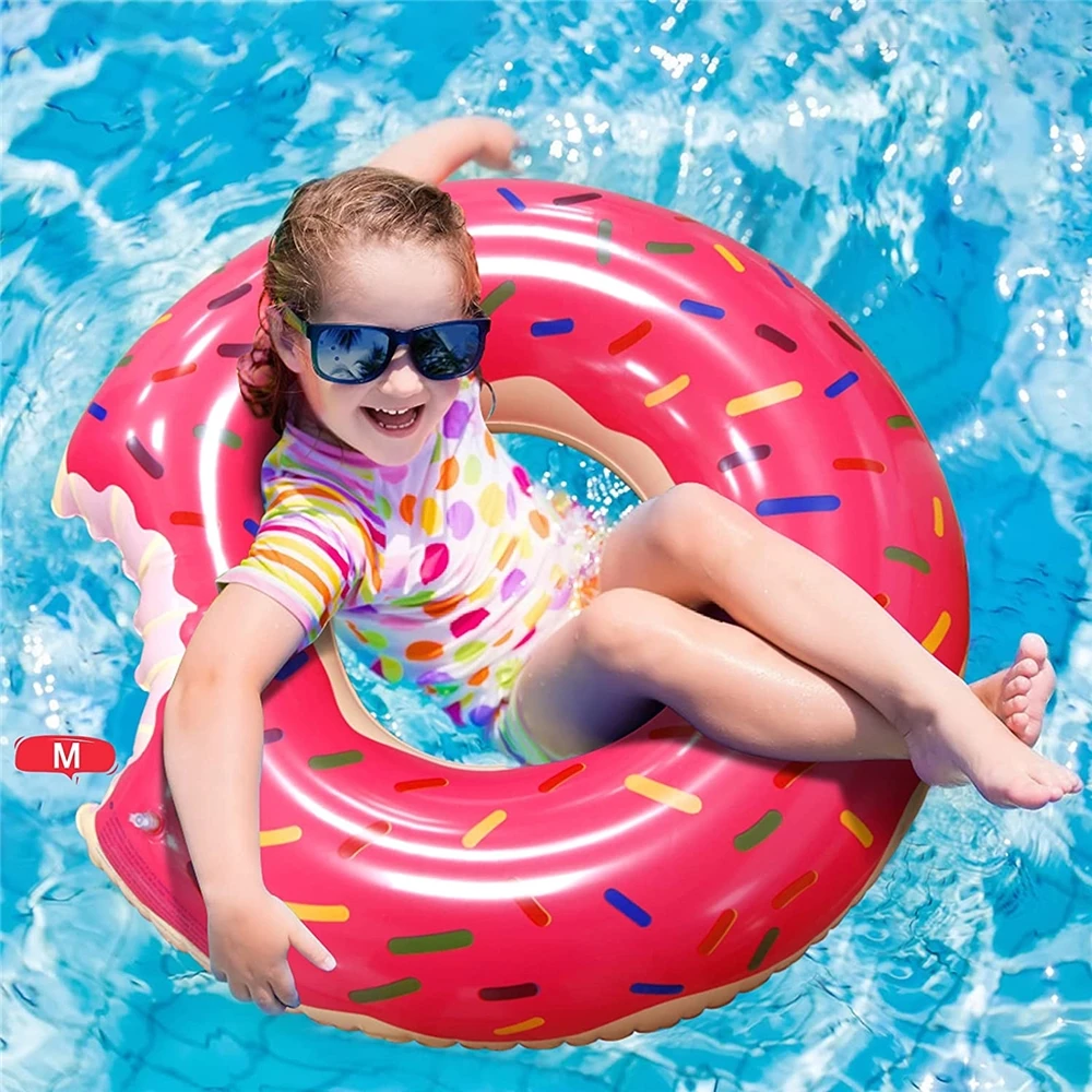 

OBL  cheap pvc custom inflatable ring for kids pool donut piscinas flotadores pool floats swimming rings, Pink,brown