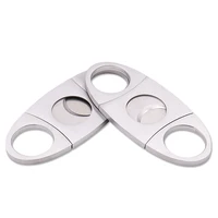 

Stainless steel cigar knife simple double-edged cigar scissors portable European and American smoking tools Cigar cutter