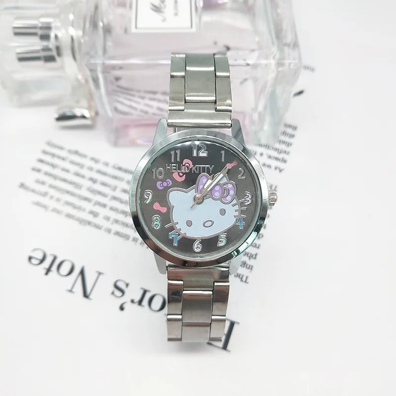 

Amazon steel strap cartoon Hello Kittyz student watch