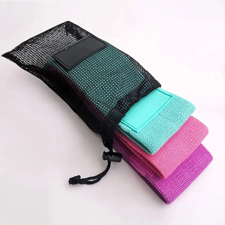 

Yoga Fitness Loops Fabric Stretch Band Custom Logo Adjustable Hip Resistance Bands, Red blue green yellow black