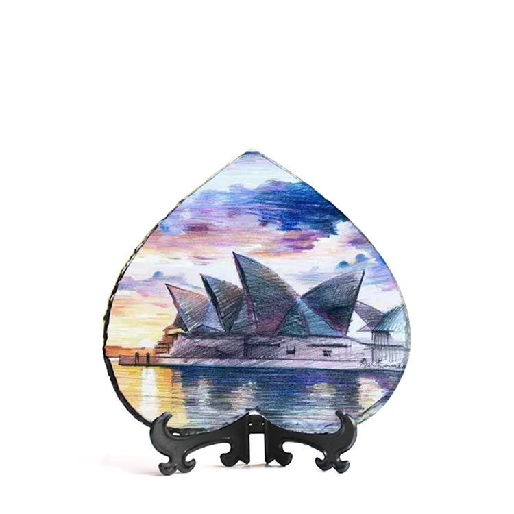 2020 small size semicircle rock photo/painting sublimation stone