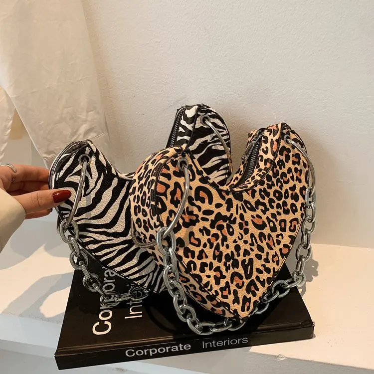 

2022 purse Women Bolsa Pu Leather Shoulder Bags Ladies Chain Handbag Purse Love Heart Shape Crossbody Bags