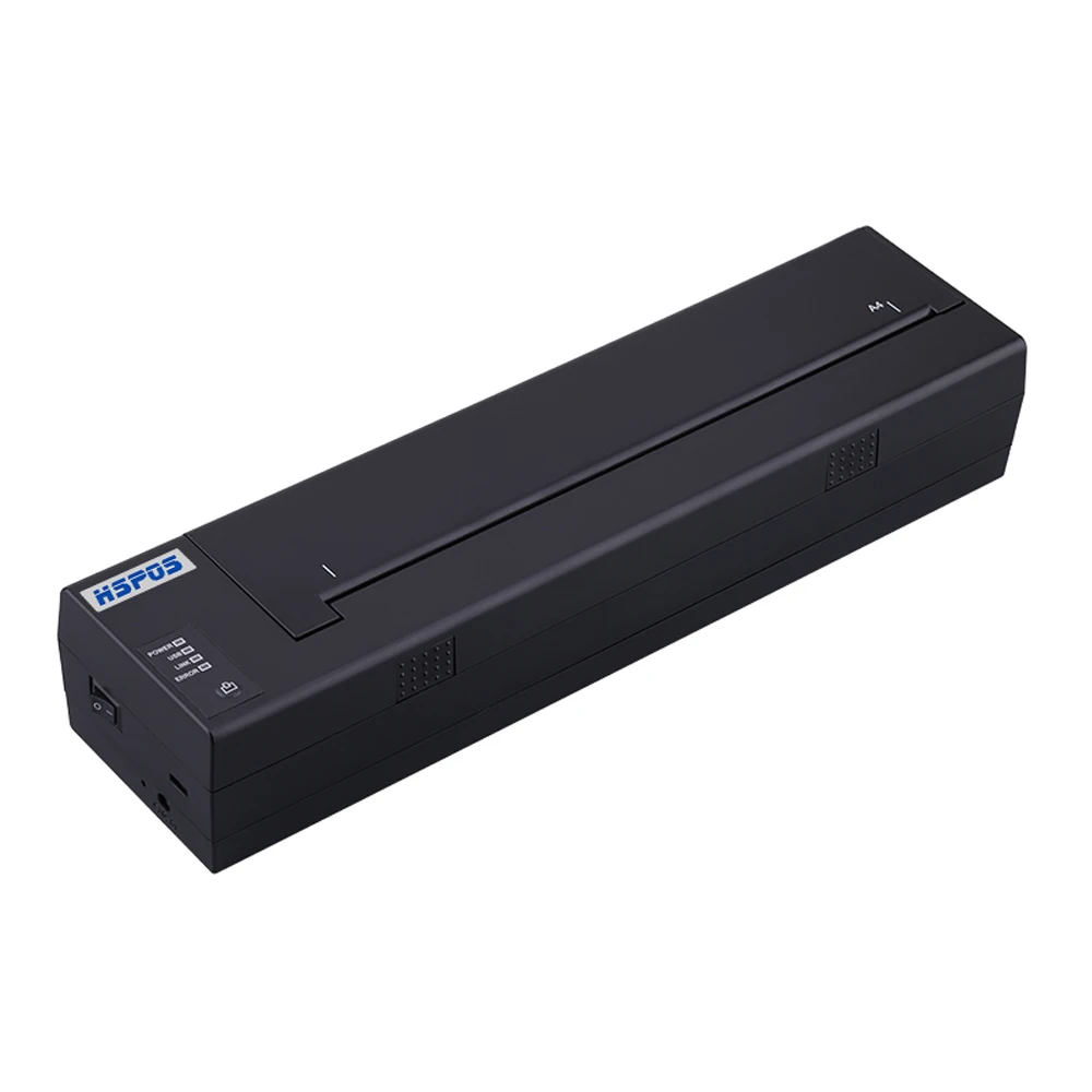 

HSPOS Hot Sell A4 Portable Thermal Printer Pos Printer ESC/POS With USB Blue-tooth For Documents Printing HS-A4P