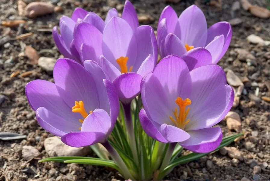 Close-up of saffron crocus corms showing proper planting depth in well-draining soil with measuring tape