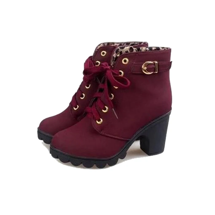 

Zapatos De Mujer 2020 High Ankle Top Quality Women High Heels Boots for Ladies, Brown,red,black,green