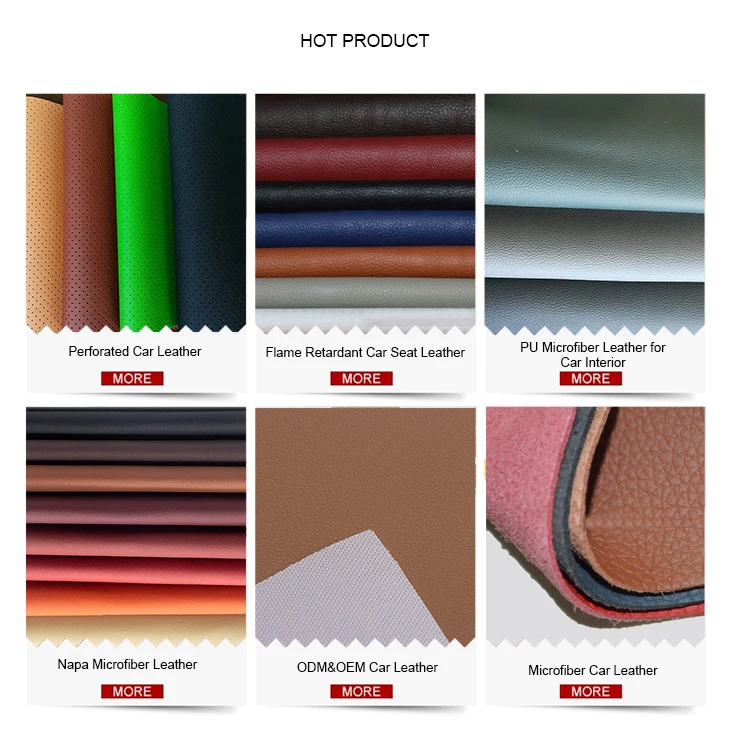 Odm Oem Pu Synthetic Leather Elastic Original Car Door Panel Leather Faux Car Seat Upholstery