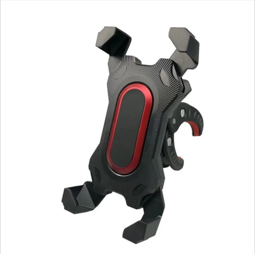 

Bike Cell Phone Mount Holder with 4 Corner Arms 360 Rotation Adjustable Handlebar Cradle for Road Motor Bike