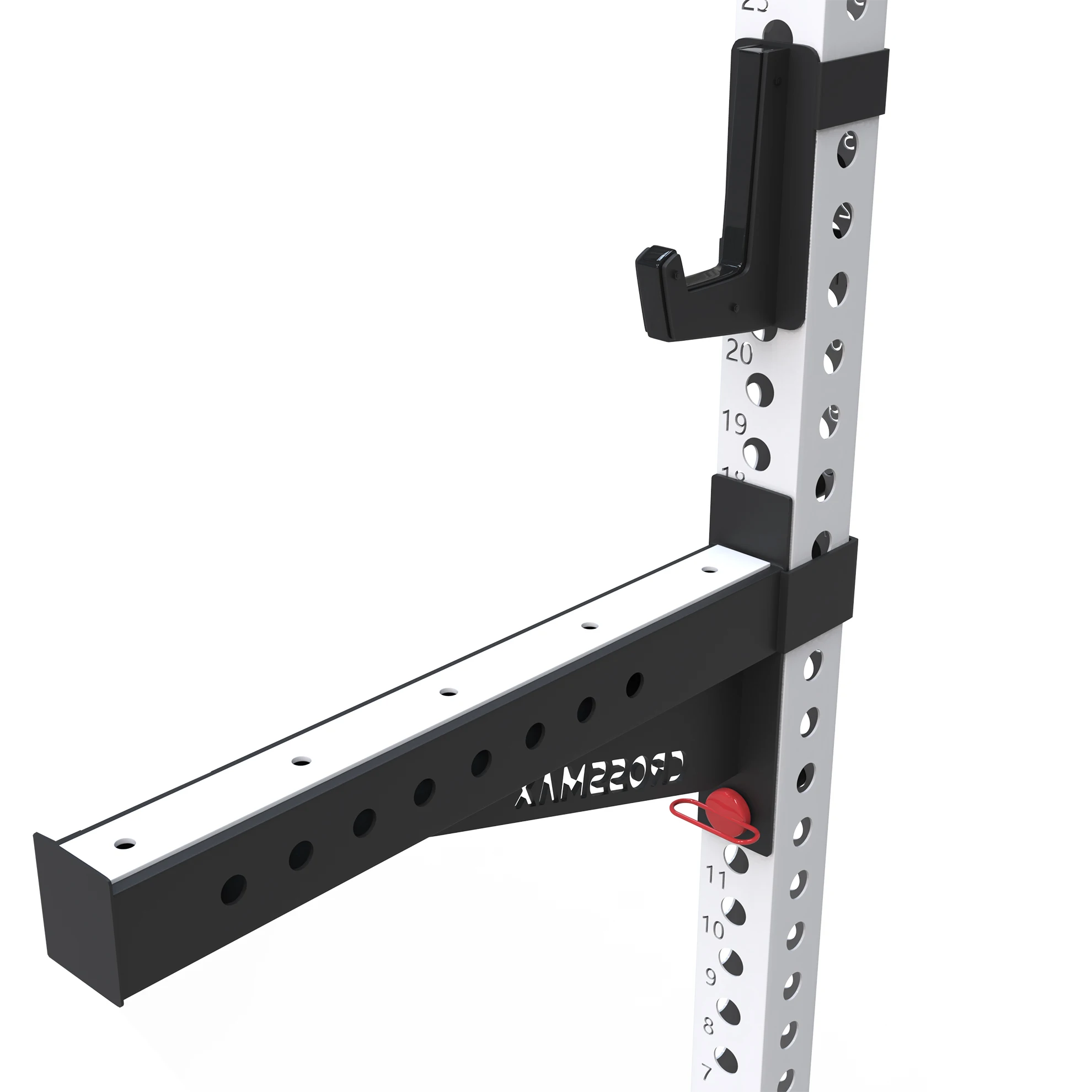 

Crossmax commercial power rack J Hooks for gym fitness equipment, Black